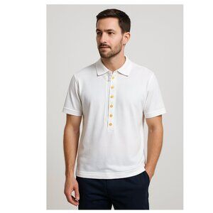Y-3 Yohji Yamamoto Adidas White Zipper Detail Polo Shirt